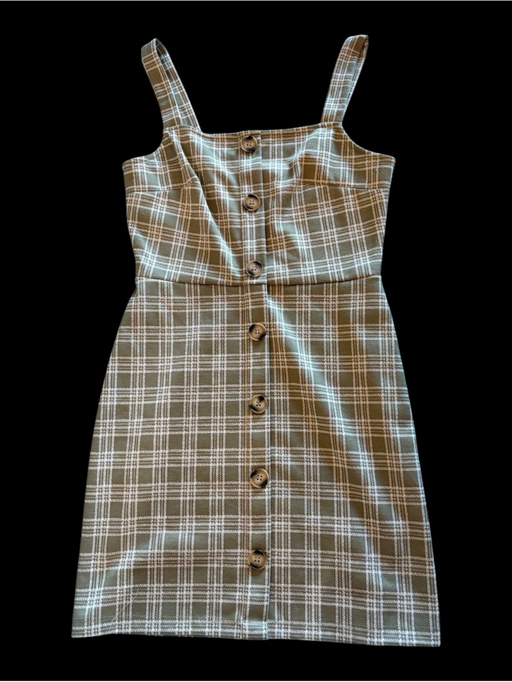 Altar’d State Green plaid mini dress